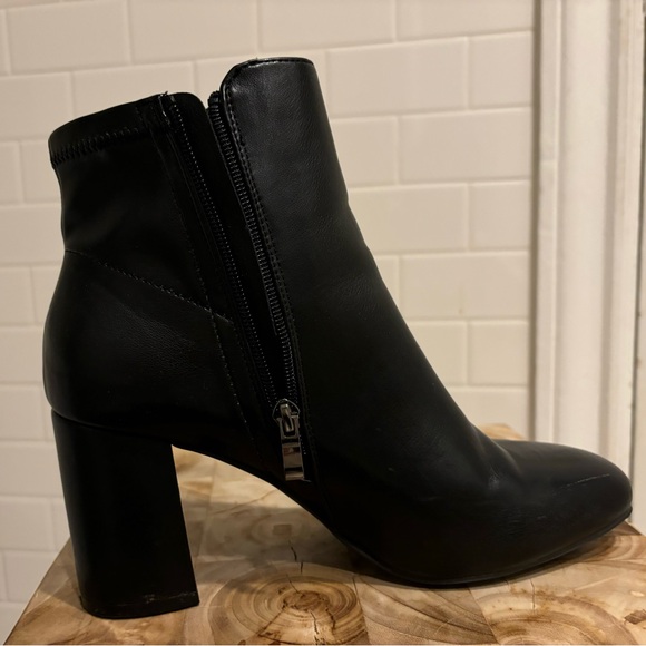 MIA Kymi faux leather bootie. Black. Size 11.  3.25 block heel. - Picture 2 of 5